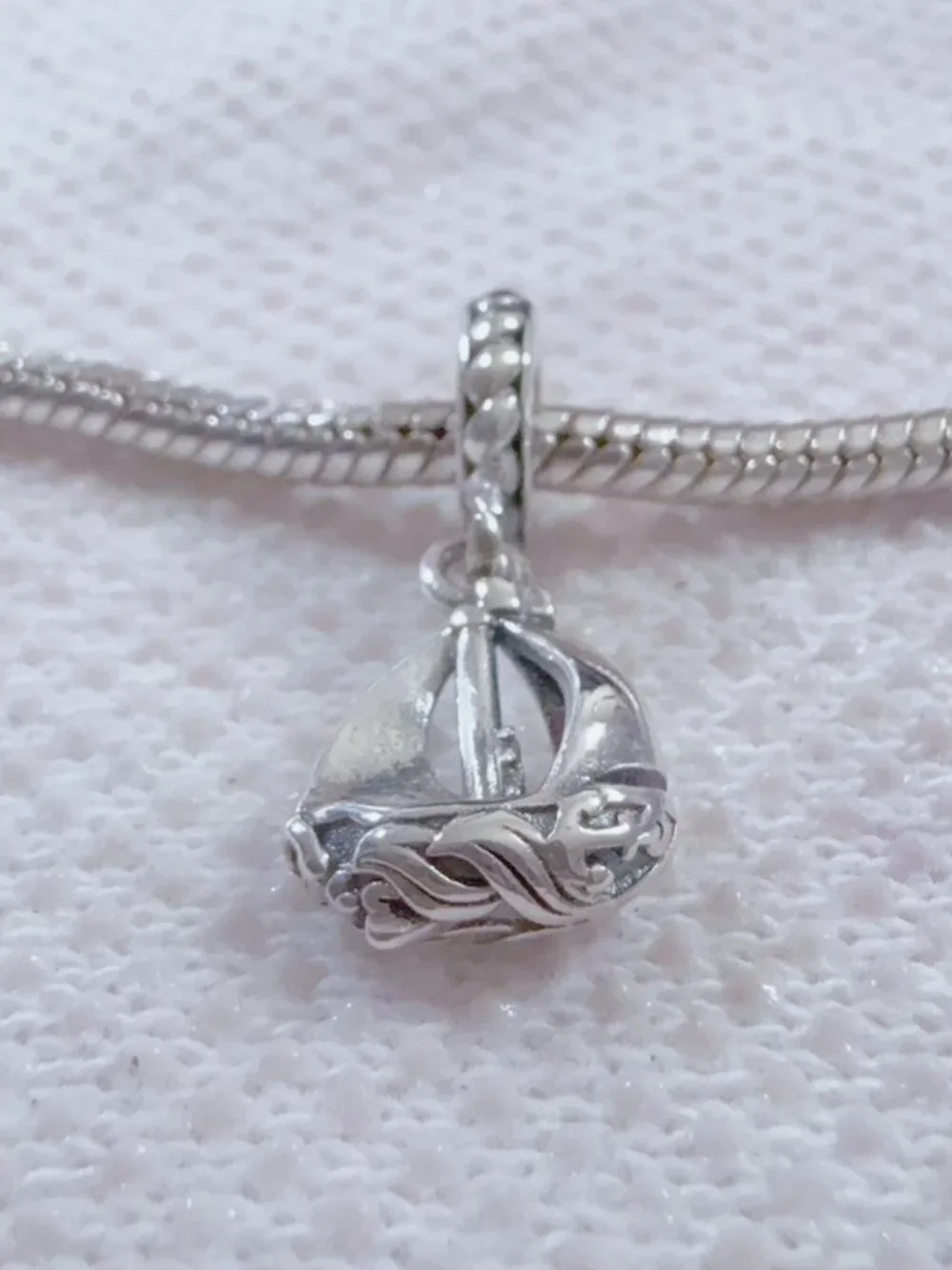 Boat Charm Silver Charm For Pandora Bracelet of Necklace